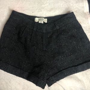 sparkly high waisted shorts